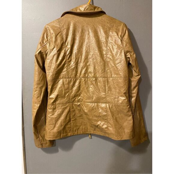 ME JANE Womens Shiny Nylon Jacket Full Zipper Detail Size Small - Picture 2 of 6